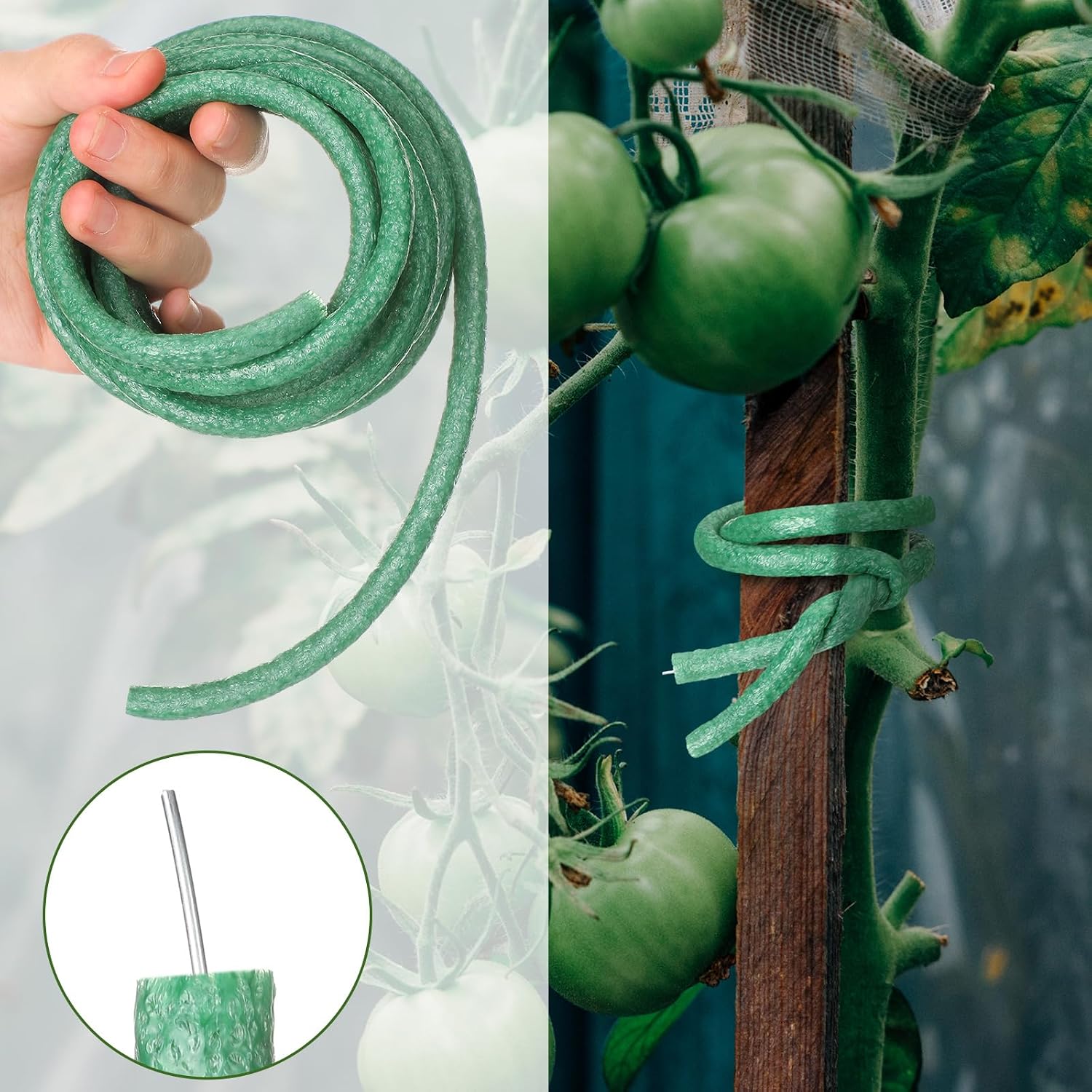 Frienda 76 ft Soft Plants Ties Flexible Foam Garden Ties 0.39 inch image 4