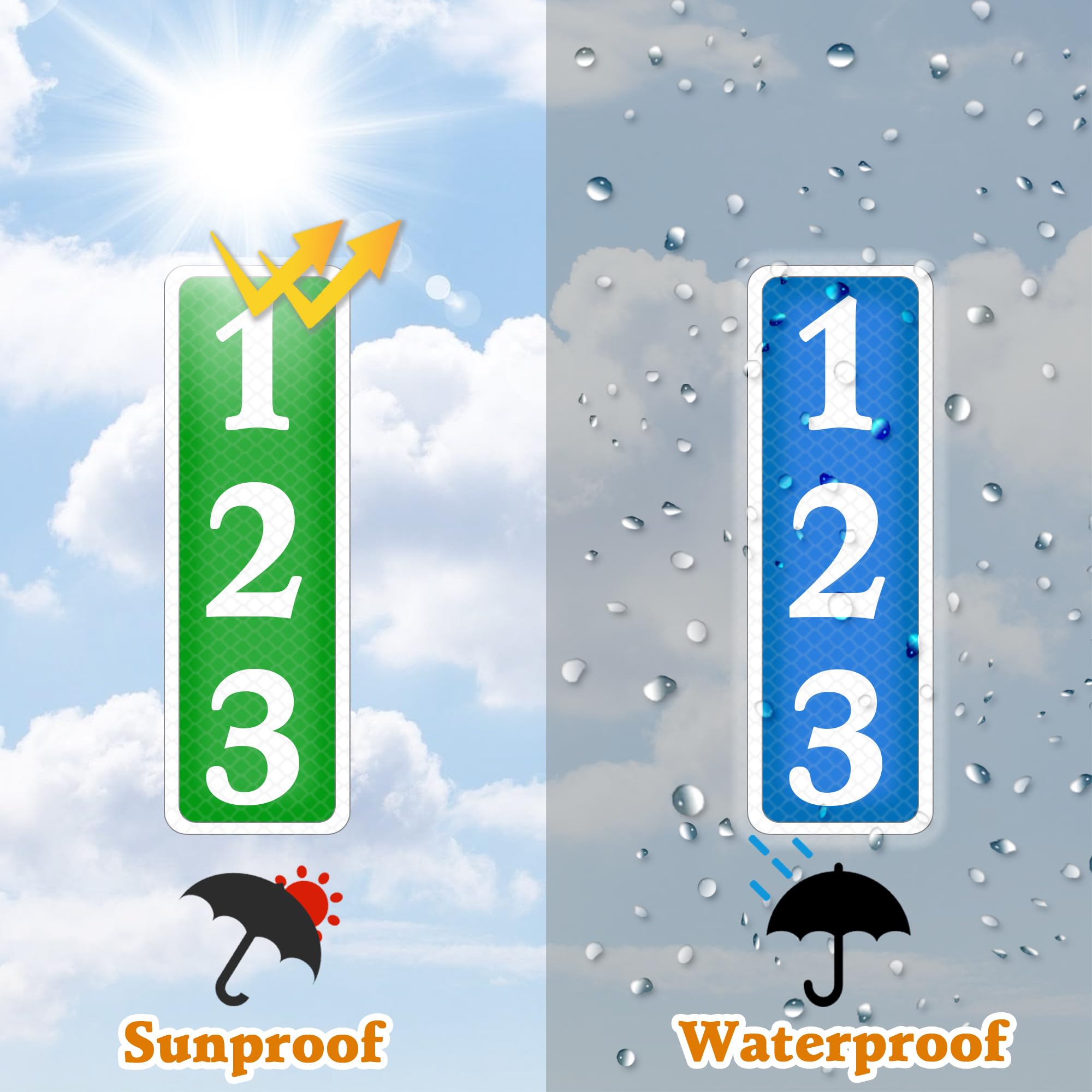 YIPTOUR Custom Reflective 911 Address Sign for House, 10