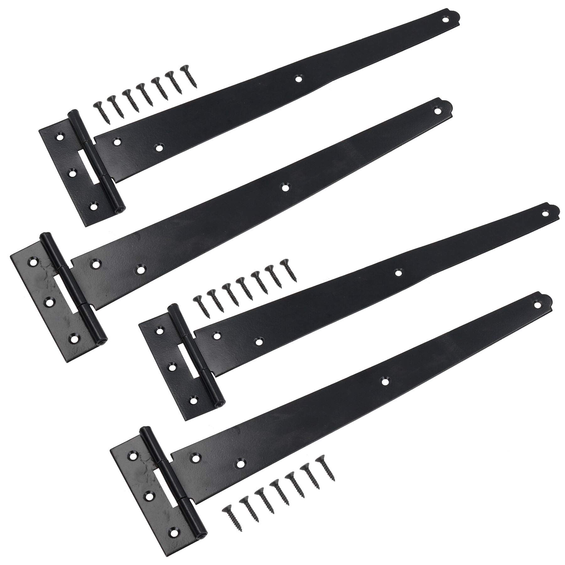 Charnières en T robustes 300 mm ferrure de fixation pour volet bois et portillon