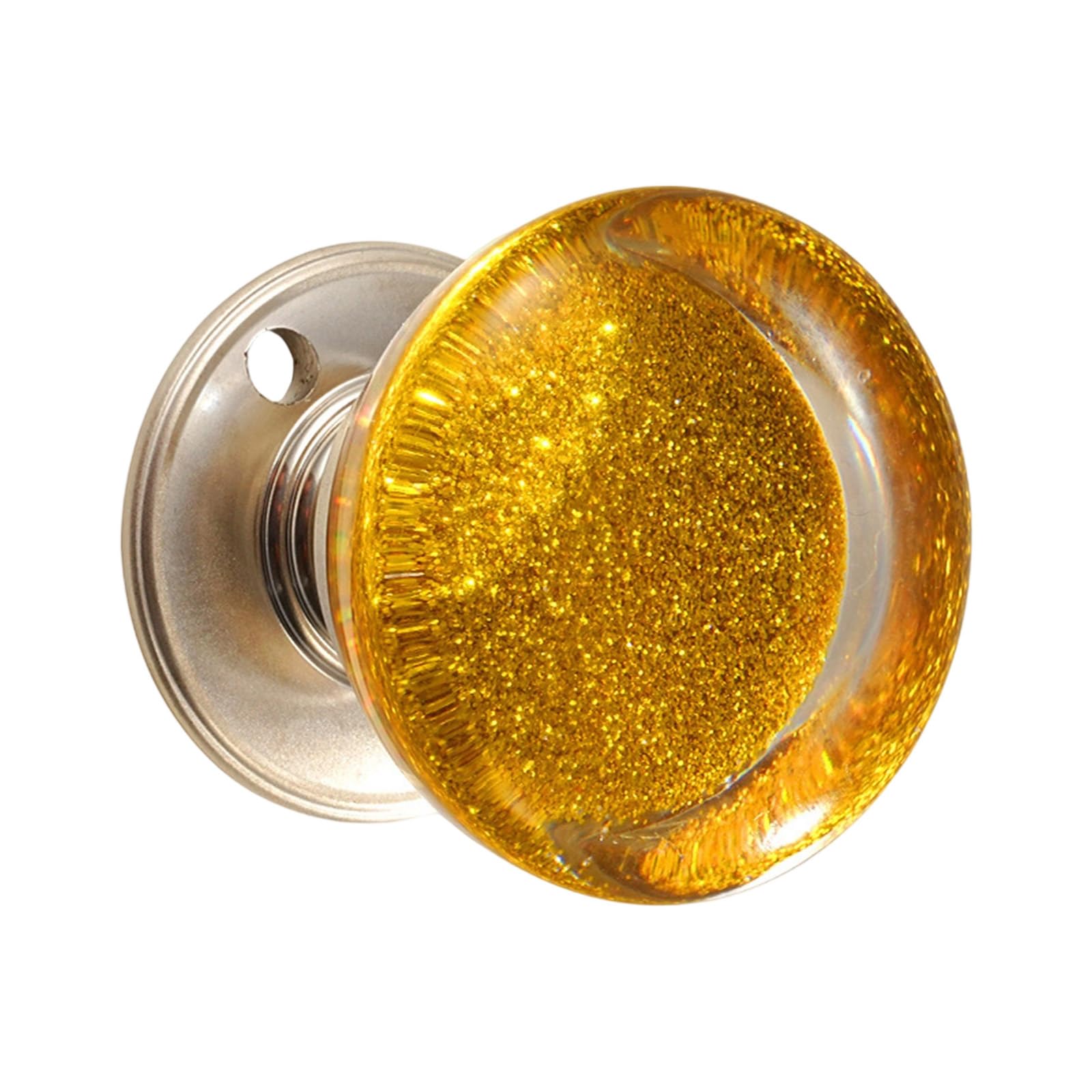 Lsttbo Gold Foil Unique Resin Dressers Knob Kitchen Cabinet Door Handle Wardrobe Pulls Crystal Ball Door Knob Furniture Hardware Resin Cabinet