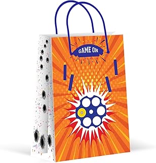 LARZN - Celebrate With an Impression Premium Dart War Party Bags, Party Favor Bags, New, Treat Bags, Gift Bags, Goody Bags, Party Favors, Party Supplies, Decorations, 12 Pack