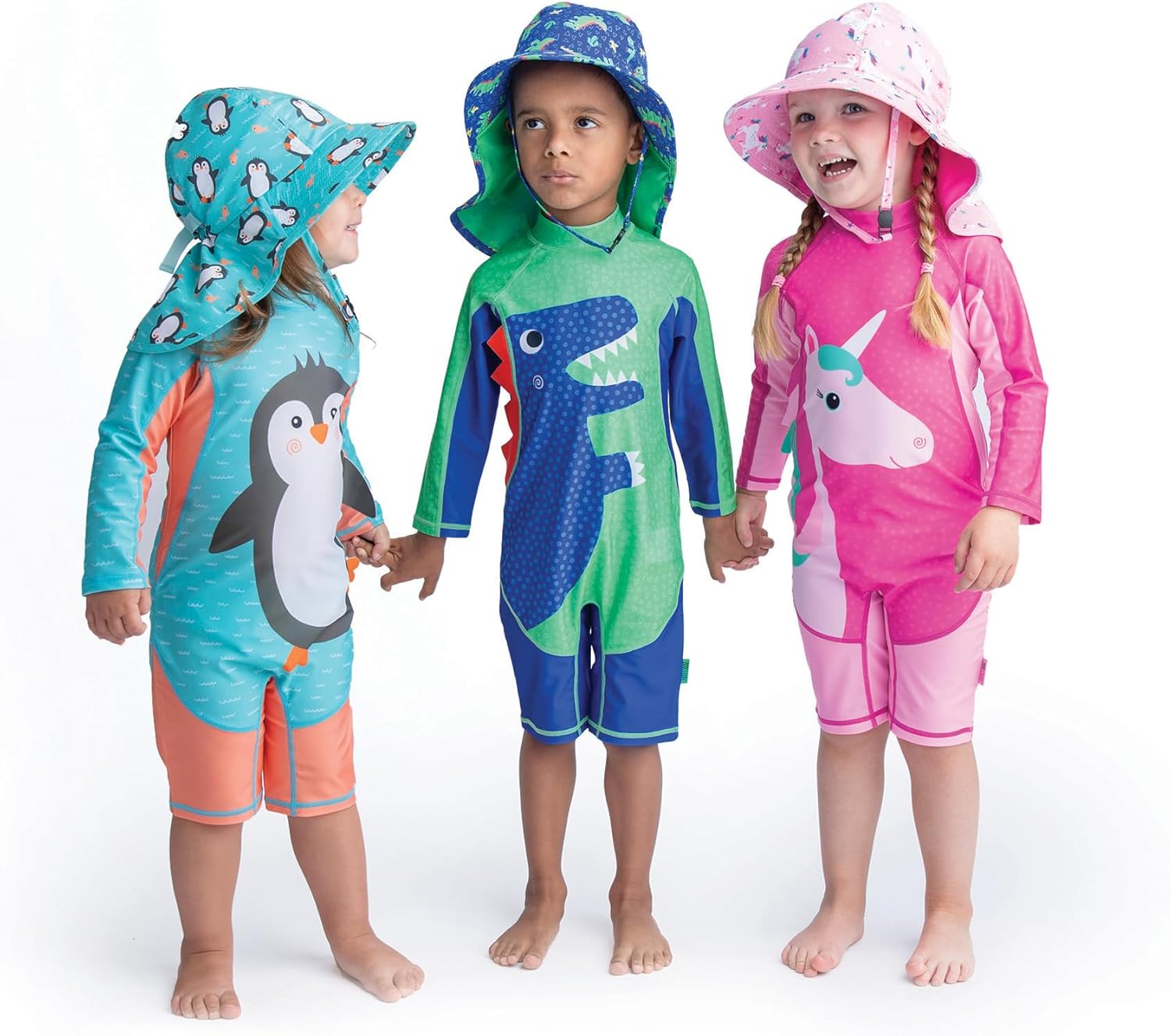 ZOOCCHINI Baby & Toddler Rash Guard One-Piece Swimsuit with Ruffles – UPF 50+ Protection – Quick-Dry Long Sleeve Bathing Suit