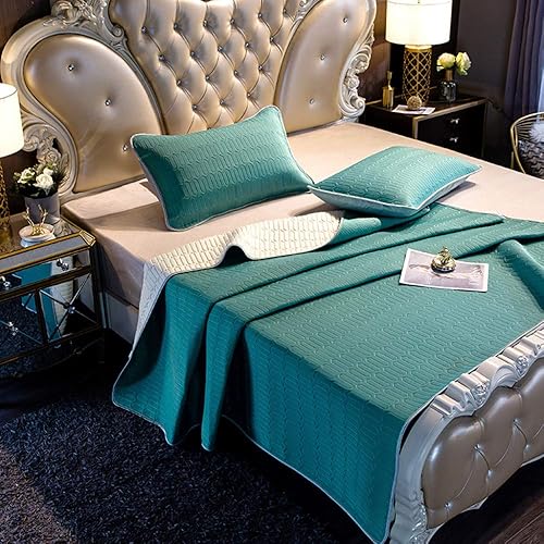 Vista 2 de Tapete de enfriamiento con funda de almohada, plegable plegable de verano con emulsión de seda de hielo, almohadilla de gel para colchón de frío