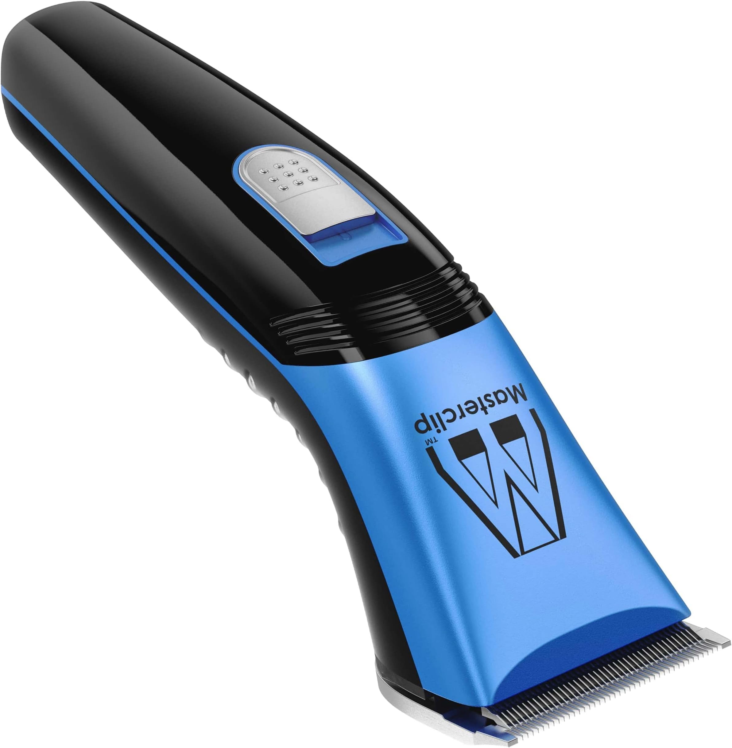 Masterclip Dog Clippers (Blue), Ultra Quiet; Professional Grooming Kit with Lightweight Cordless Trimmer. Rechargeable Showmate II Clipper Suitable for Dogs, Cats and Other Pet Hair (Blue)