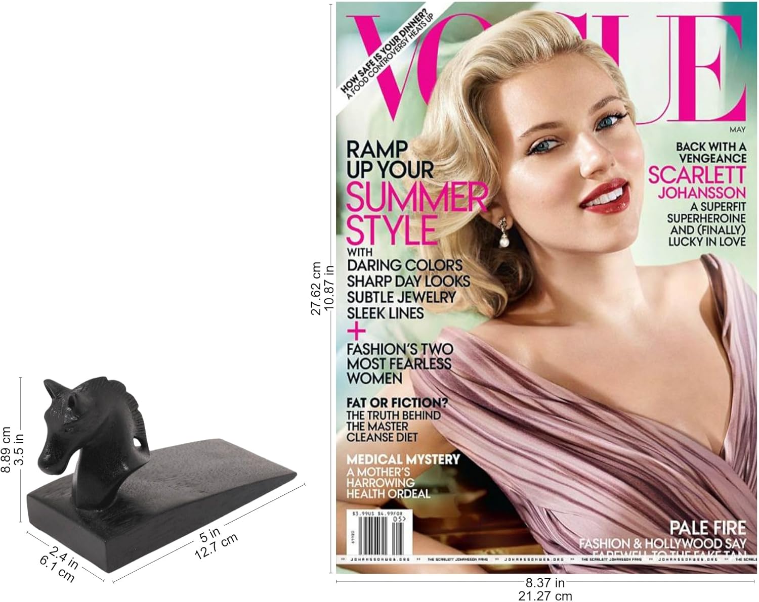 NOVICA Black Hand Carved Suar Wood Horse Door Stopper, 'Handy Horse In Black'