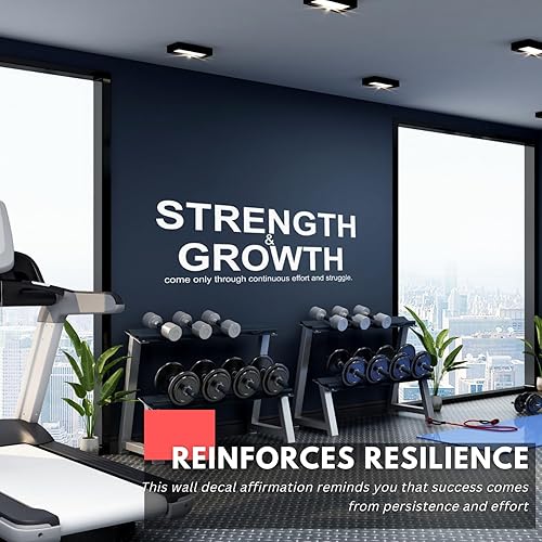 Miniatura 2 de My Vinyl Story Gran fuerza y crecimiento, decoración de oficina, arte de pared, inspirador, vinilo motivacional, suministros de oficina, hogar,
