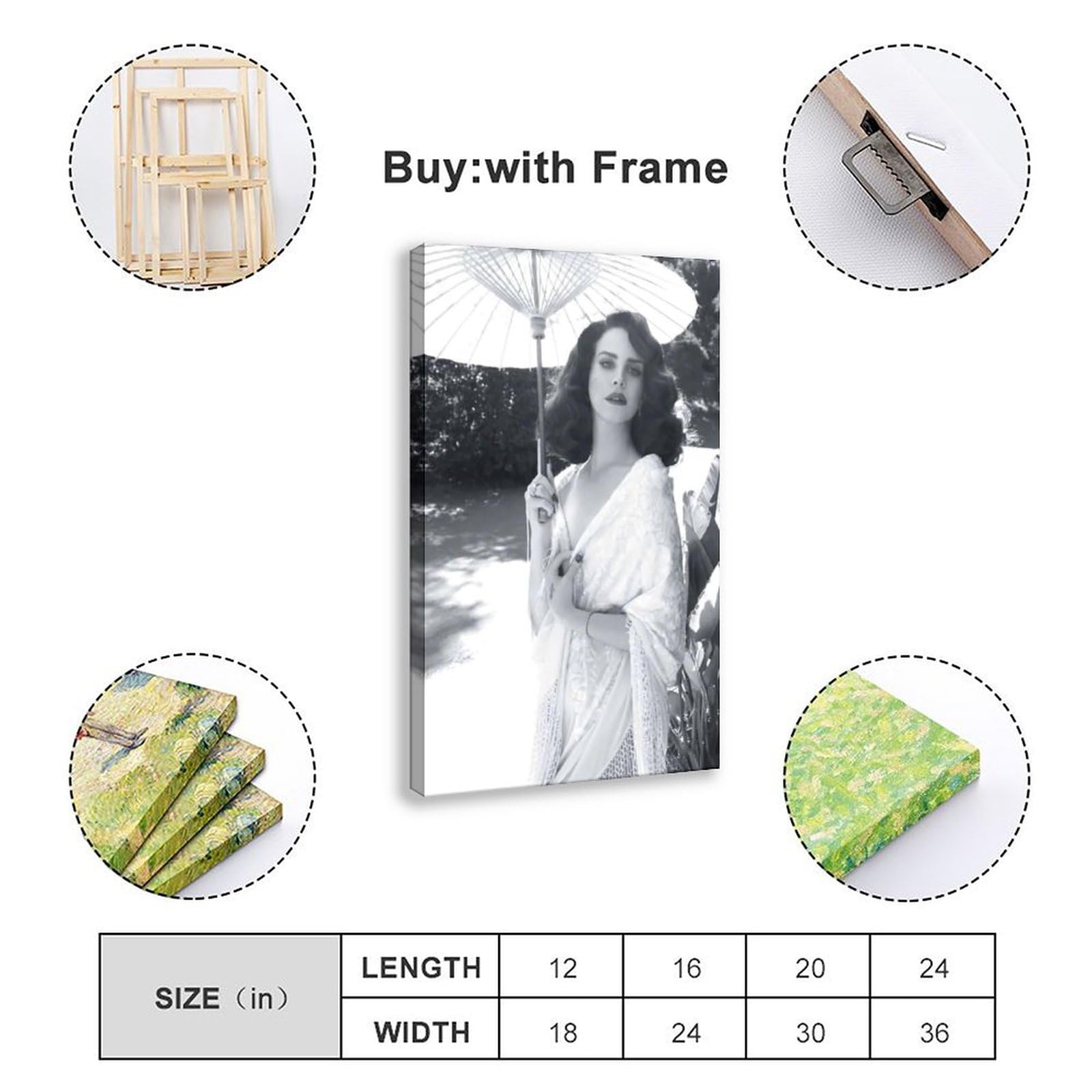 Poster su tela con cantante Lana Del Rey 15, decorazione per camera da letto, sport, ufficio, camera da letto, regalo, senza cornice, 30 x 45 cm