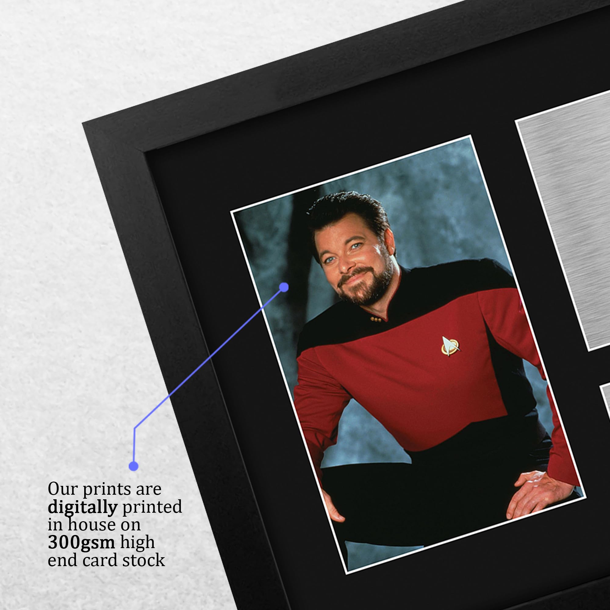 HWC Trading Brent Spiner Star Trek Data Framed Autograph Picture - US Letter Size, Printed Signed Display