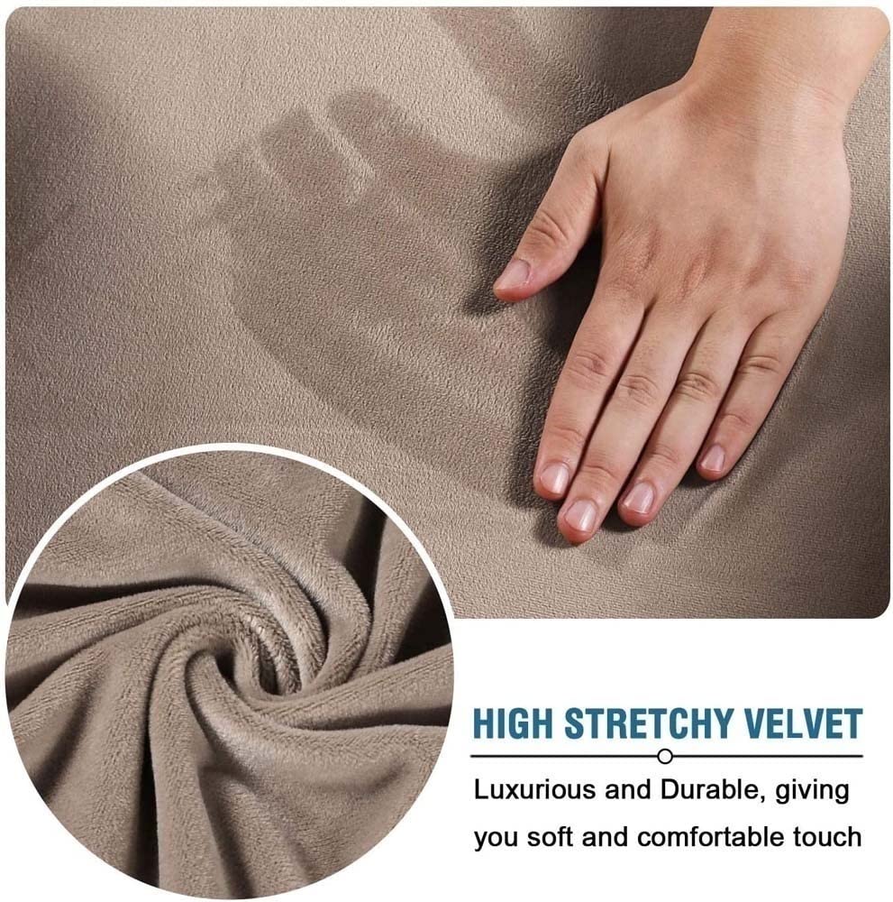 Stretch Stuhlhussen-Bezüge mit Armlehne Samt Stuhlbezug Esszimmerstühle Husse Stretch Abdeckung Moderne Beschützer Haus Schutzhülle für Restaurant Büro (Color : #11, Size : 6PCS)