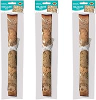 Vista 2 de Beistle Mapa del tesoro pirata de plástico 3 piezas accesorios de fiesta favores de juego decoraciones de cumpleaños