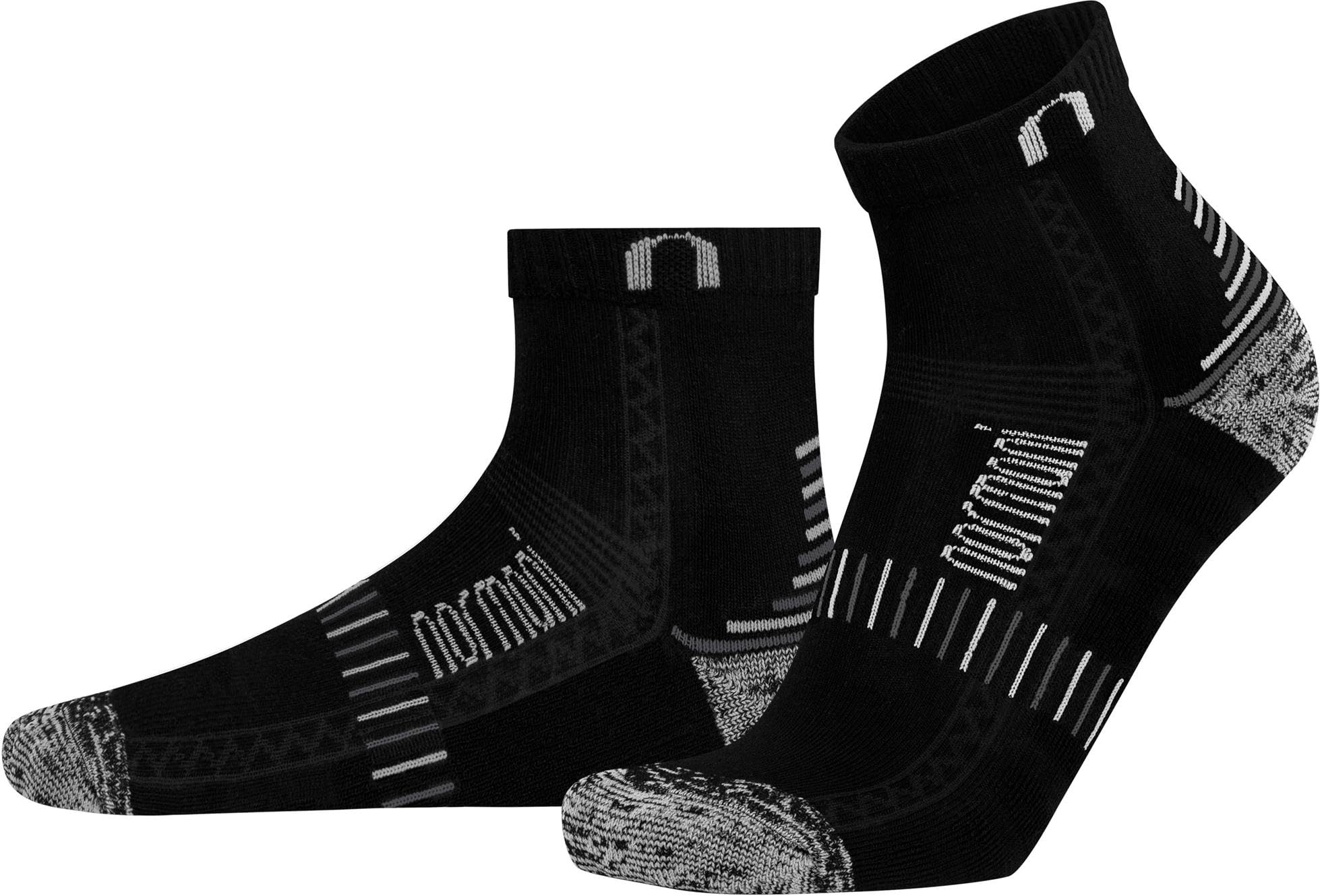 normani 6 Paar Bambus Kurzschaft-Socken Wandersocken - atmungsaktive Sportsocken Sneakersocken für Damen und Herren mit Mittelfuß-Kompression und weichem Bündchen
