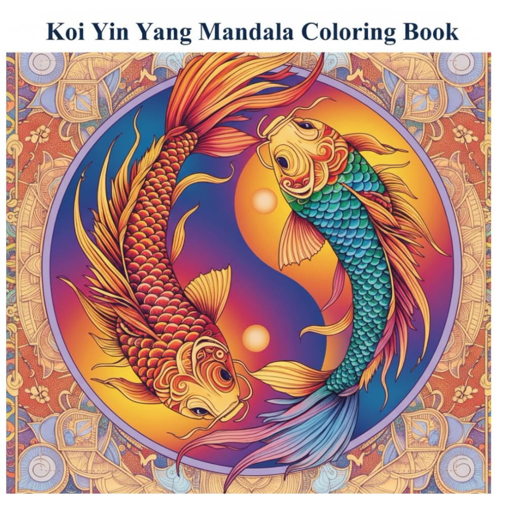 KOI Yin Yang Coloring Book