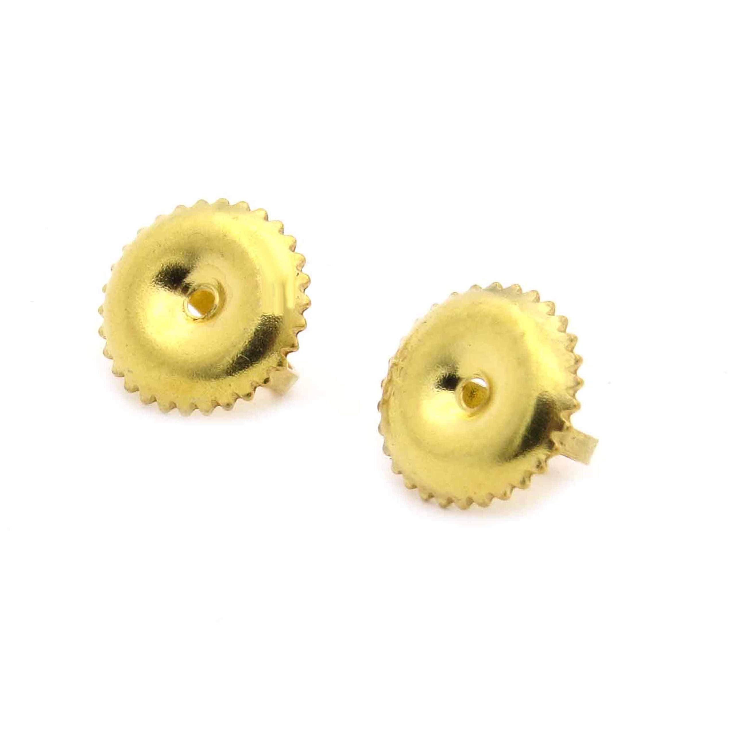 Dazzlingrock Collection Screw Back for Earring Backs Only (Diameter 6.3mm), 14K Solid Yellow Gold