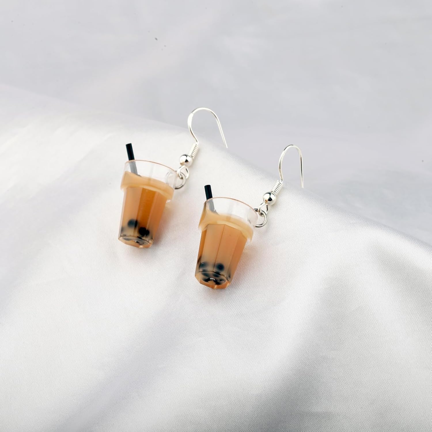 FUSTMW Bubble Tea Earrings Bubble Tea Gifts for Boba Lovers Jewelry Boba Milk Tea Gifts Bubble Tea Drink Lover Gifts - Image 5