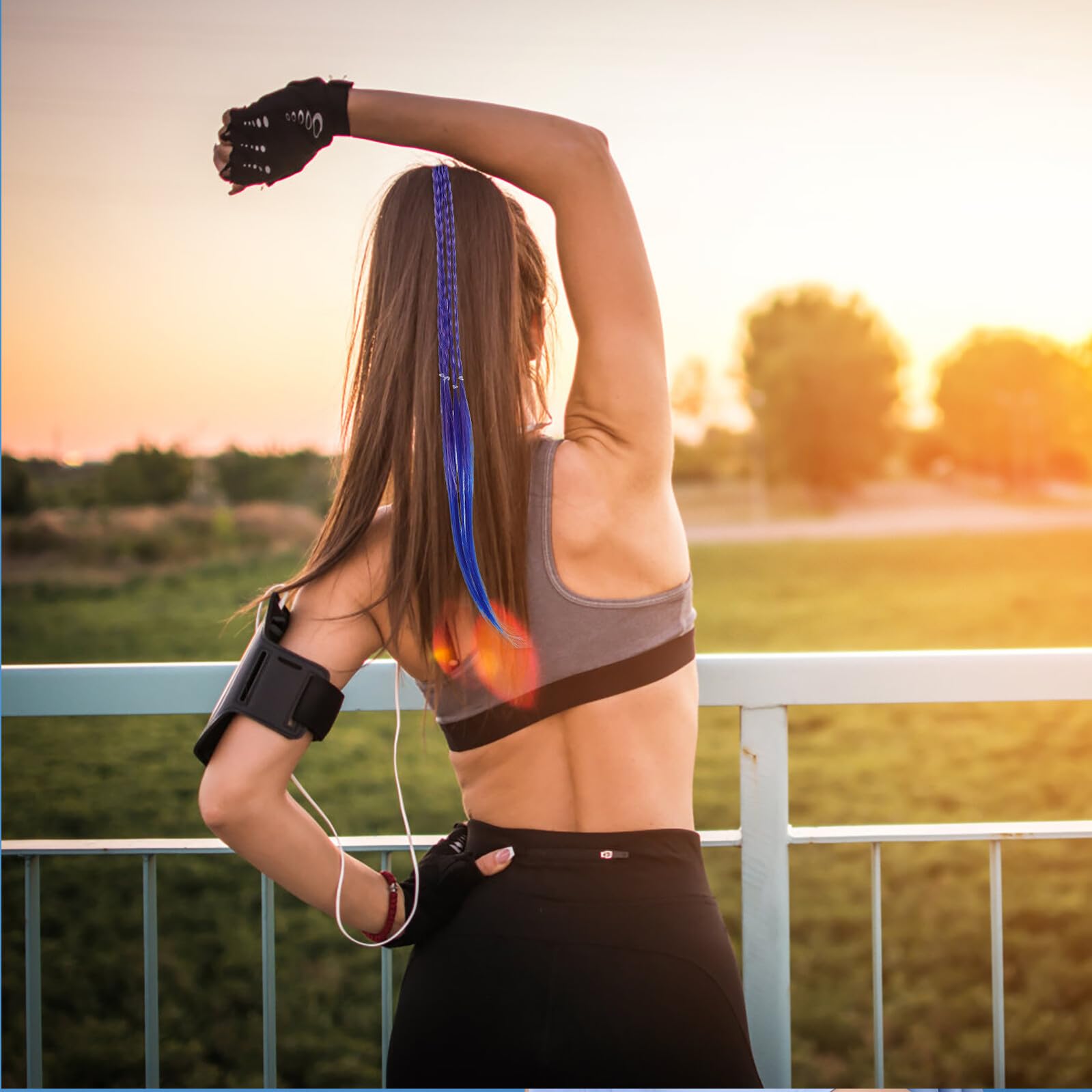 Extensiones de Cabello Trenzadas con Gomas Elásticas 12 Piezas