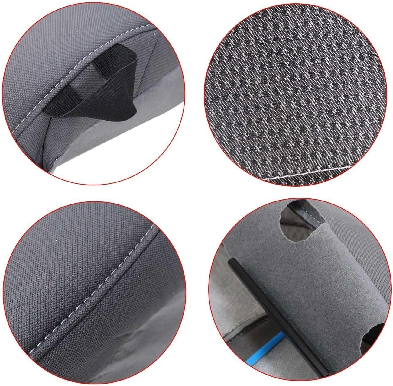 FZJDSD Gray Cloth Driver Side Bottom Replacement Seat Cover & Seat Foam Cushion Compatible with Dodge Ram SLT 1500 2500 3500 4500 5500 2013 2014 2015 2016 2017 2018