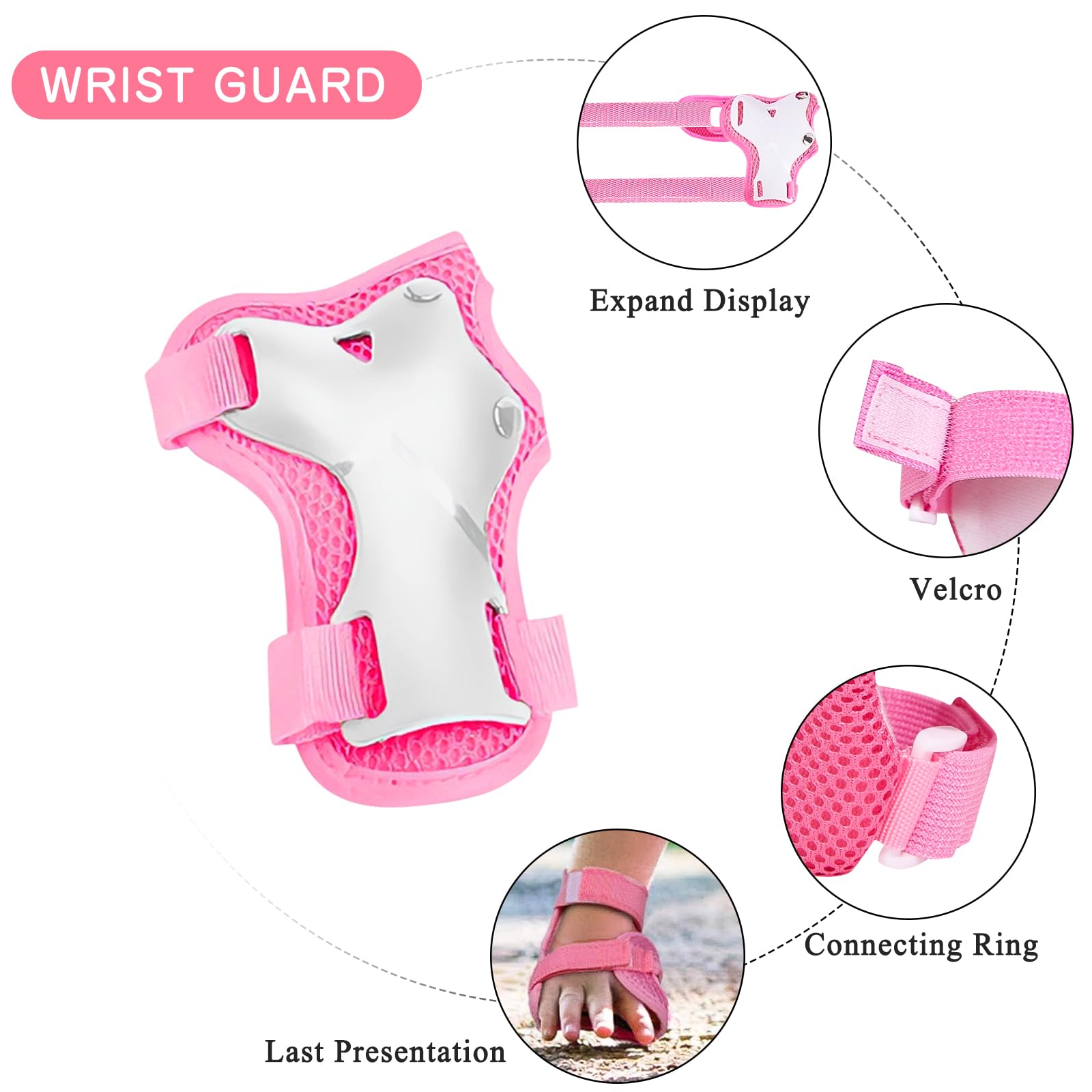 Kit de Protection pour Patins à roulettes 6 Pièces Genouillères Coudières Protège-Poignets Réglables Trottinette Vélo