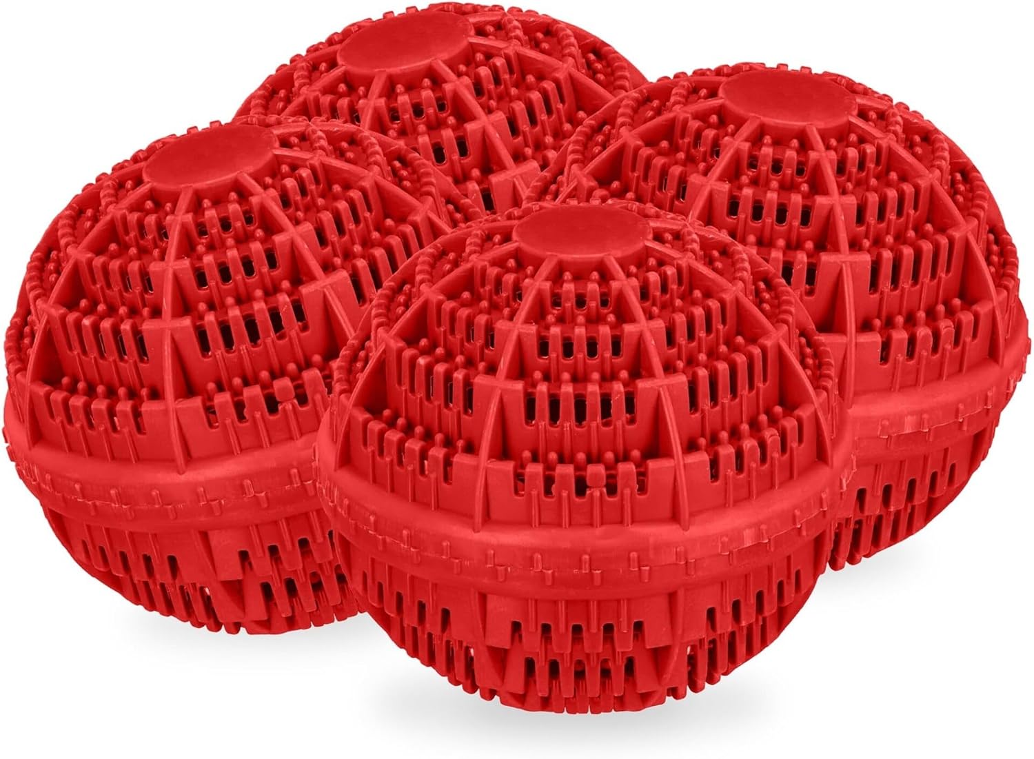 Set of 4 Red Laundry Balls by Relaxdays