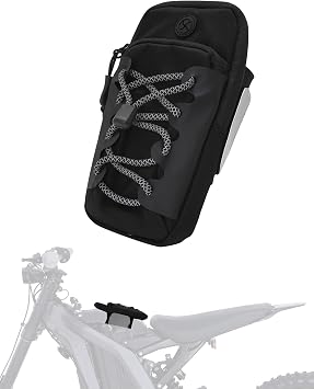 JFG RACING Universal Frame Battery Bag for Electric Dirt Bike,Black Pouch