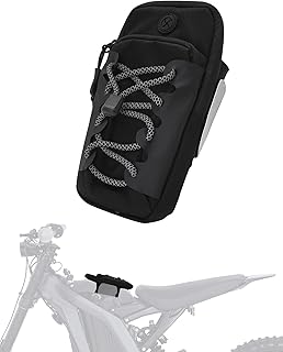 JFG RACING Frame Battery Bag for E Dirt Bike,Motorcycle Front Cover Storage for Electric Dirtbike Tutti Soleil 01/Surron Light Ultra Hyper Bee/E Ride Pro S SS SR/Talaria MX3 MX4 MX5 Ebike-Black