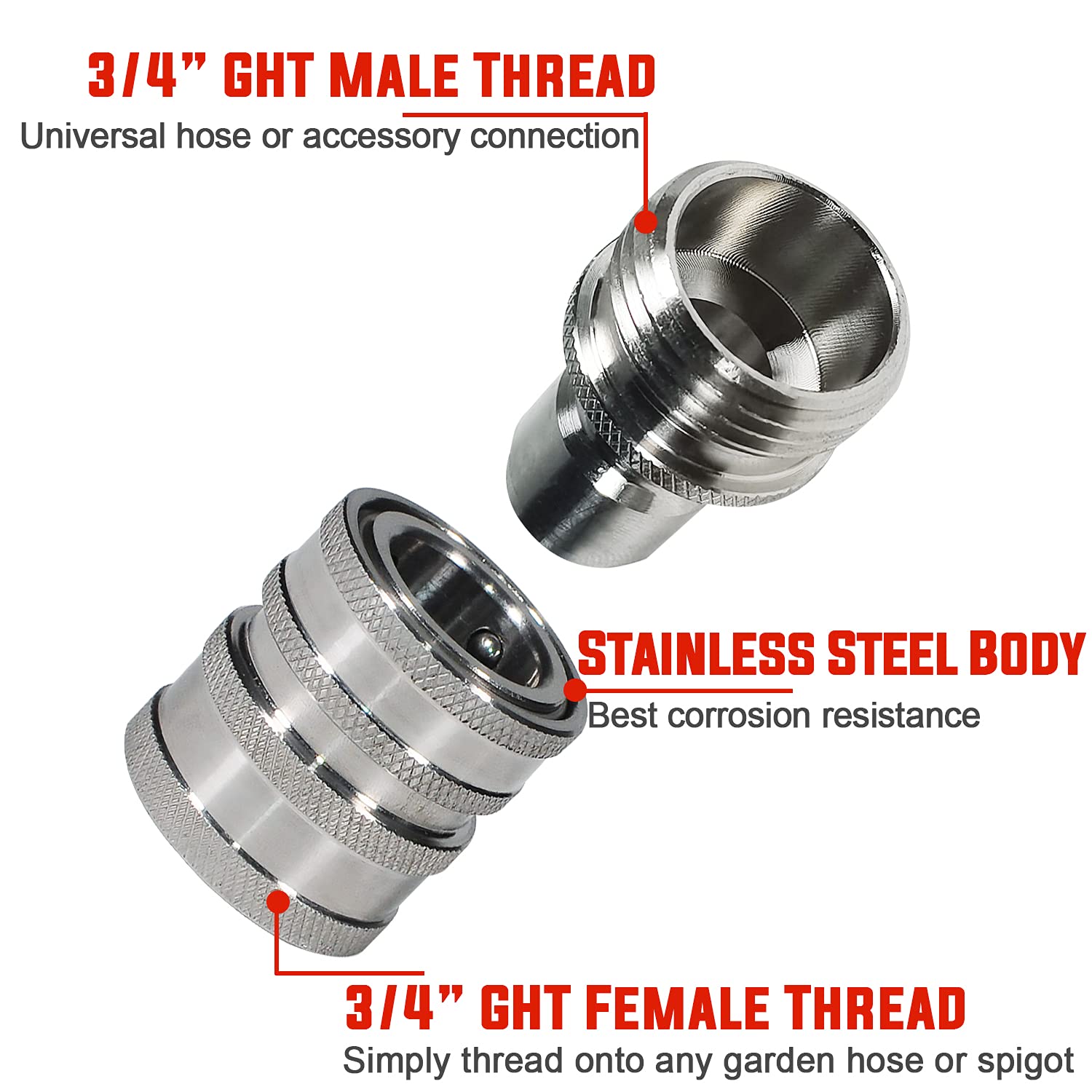 Snapklik.com : YAMATIC Stainless Steel Garden Hose Quick Connect Water ...
