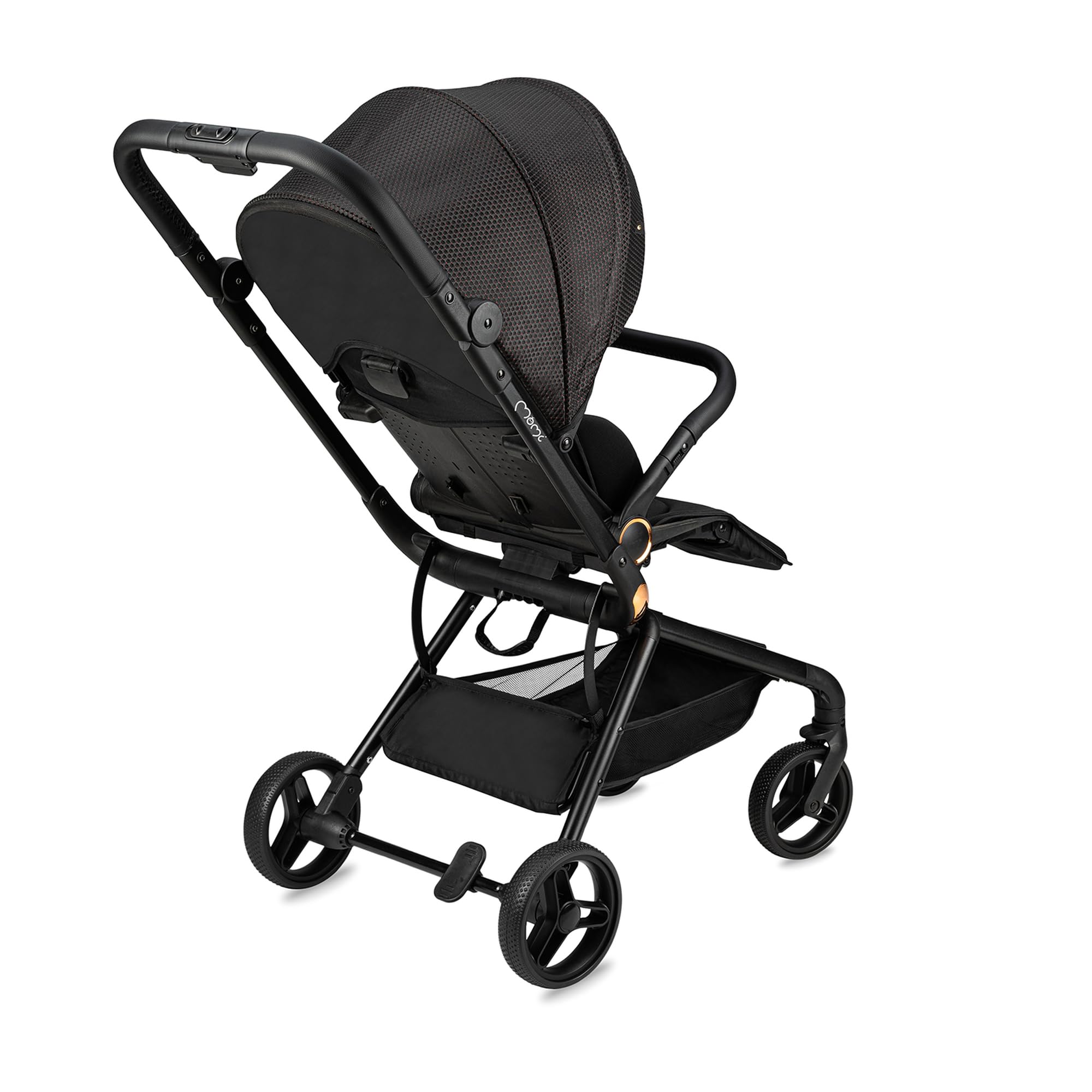 Silla de paseo MoMi ADELLE para niños a partir de 6 meses (hasta 22 kg), silla de paseo plegable con asiento de 360° y arnés de 5 puntos, cesta de la compra y asa para transportarla plegada