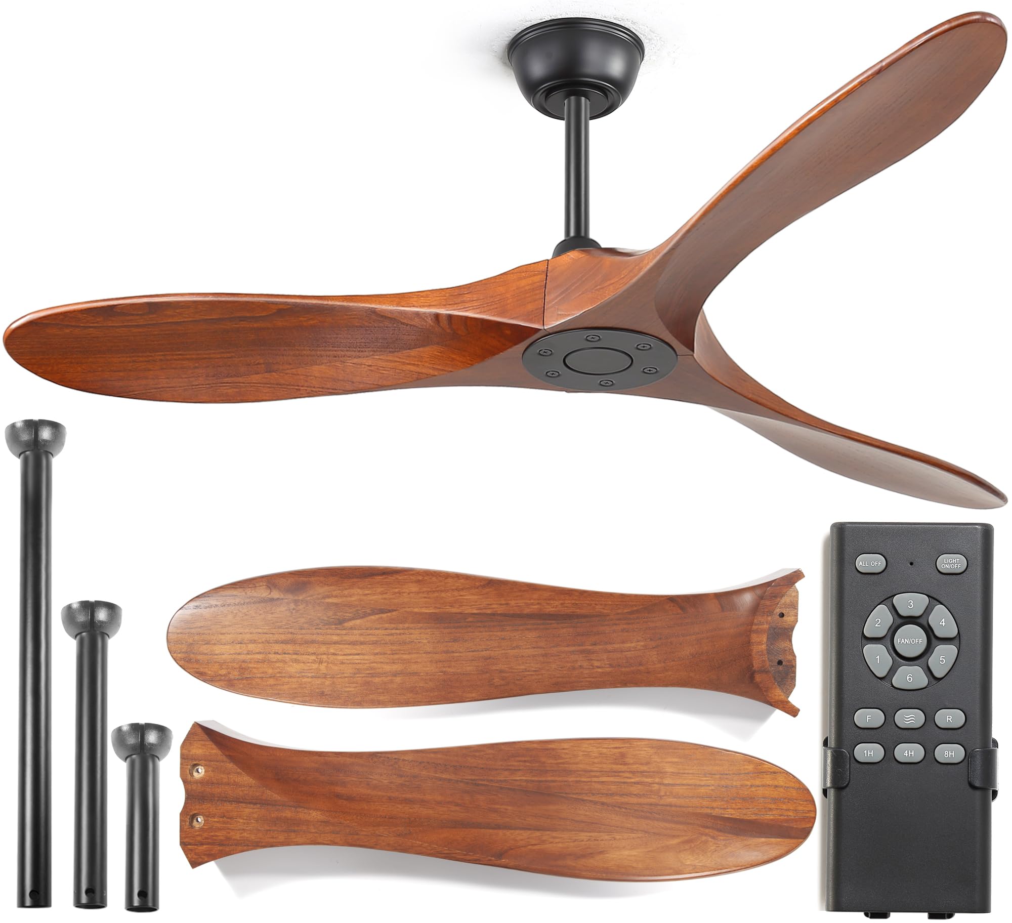 Photo 1 of *MINOR SCRATCHES* Mount Jasper 60 Inch Walnut DC Ceiling Fan