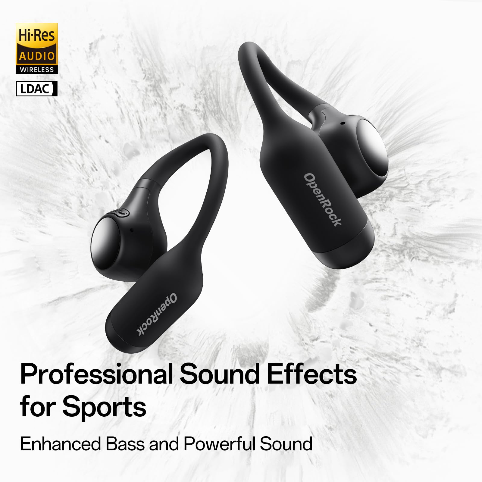 S2 Słuchawki douszne Open Ear, Ultralekkie z Zagiętym Dousznikiem, Hi-Res LDAC, Potrójna Wodoszczelność (IPX5), Bluetooth 6.0, Sterowanie Aparatem, 32H Odtwarzania, Przejrzysta Rozmowa