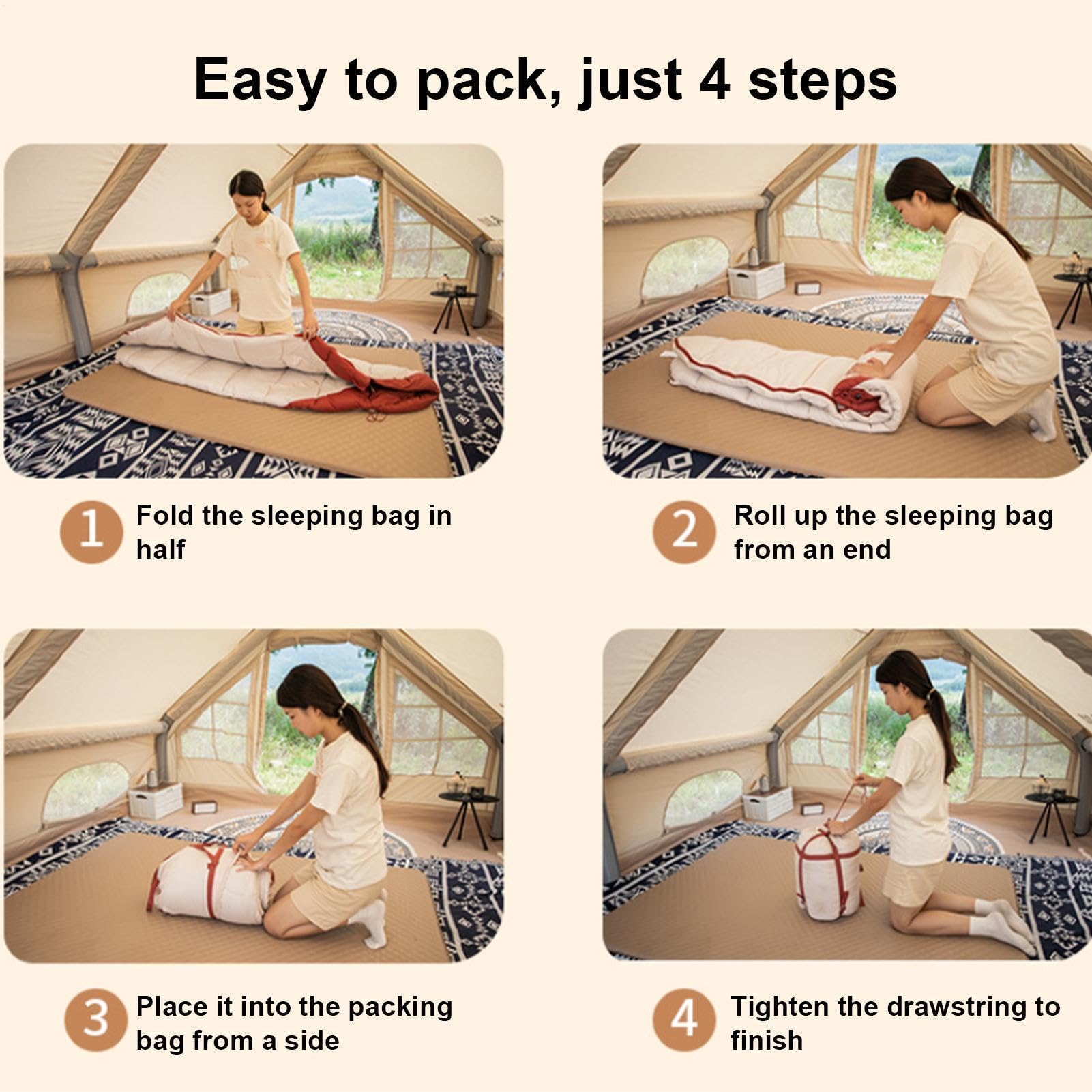 Sacos De Dormir para Adultos 220x95 Cm - Equipo De Camping Portátil con Cap | Saco de dormir para mochilero, cama de viaje, tienda de campaña para el hogar, guardería, exterior, primavera, verano, otoño