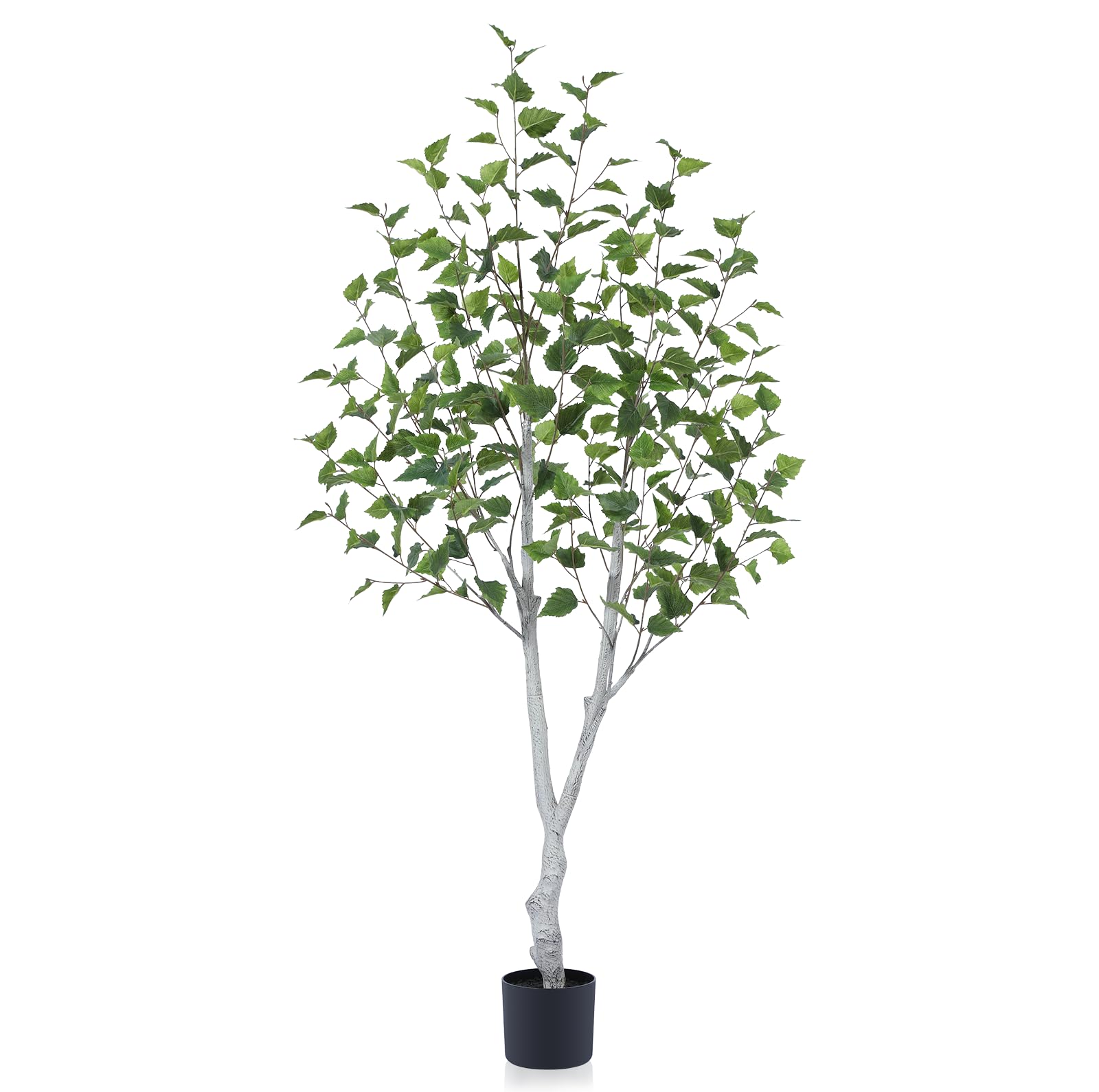 CROSOFMI Artificial Plants Indoor 150 cm Large Faux Birch Tree in Plastic Pot Tall Fake Plant for Indoors Outdoor Living Room Modern Decor (1 Pack)