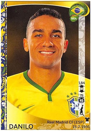 2016 Panini Copa America Centenario Soccer Sticker #121 Danilo 2 Inch wide X 3 inch tall album sticker