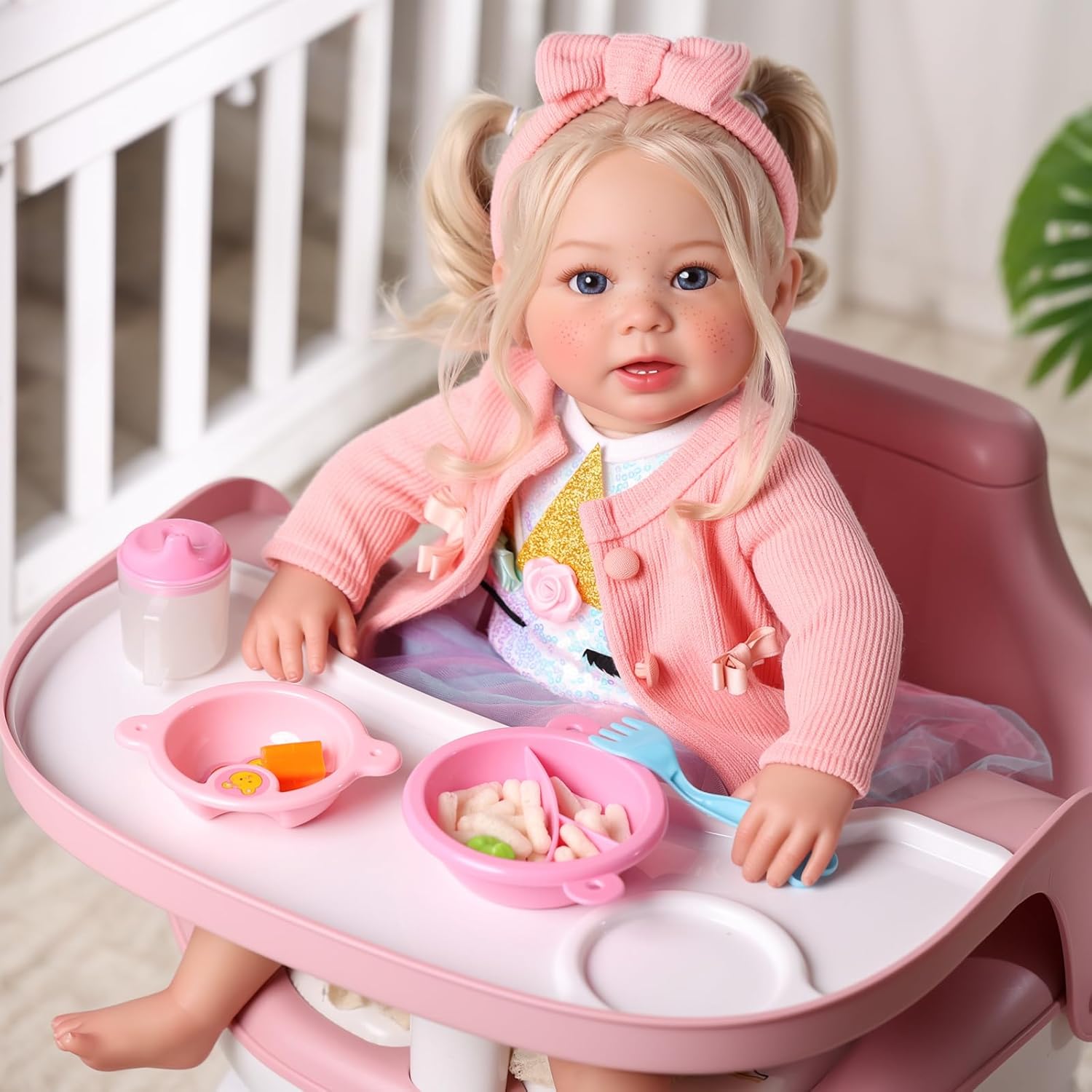BABESIDE Lifelike Reborn Baby Doll - 20 Inch Princess Realistic Newborn Baby Doll with Blonde Hair, Handmade Real Life Doll, Includes Clothes, for Kids Ages 3+ - Image 2
