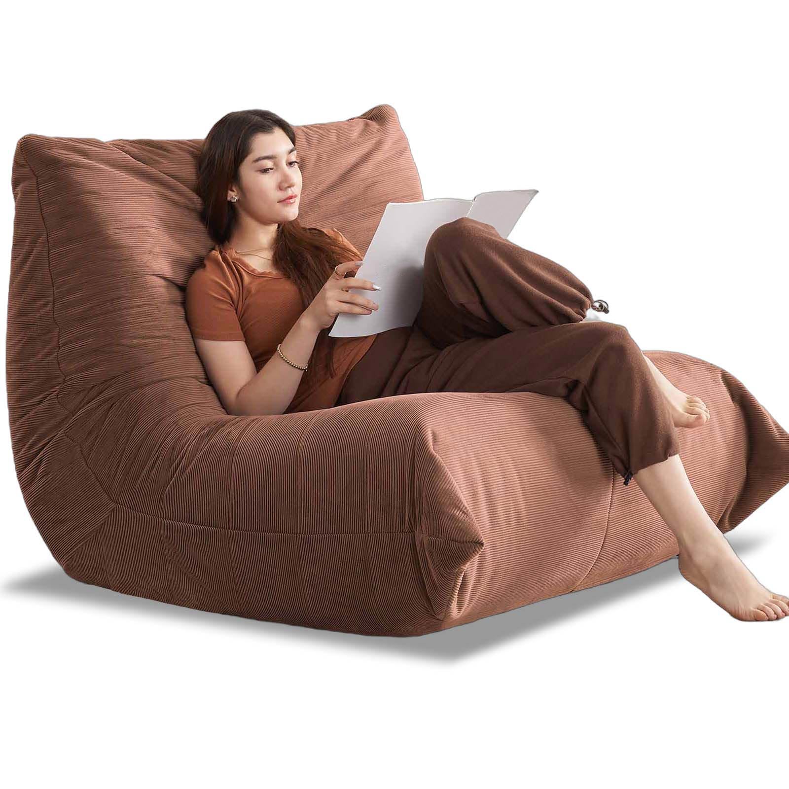 Modern Living Room, Adult Bean Bag Floor Sofa, Super Soft and Comfortable Memory Foam Lazy Sofa, Togo Recliner Furniture, Suitable for Balcony Bedroom