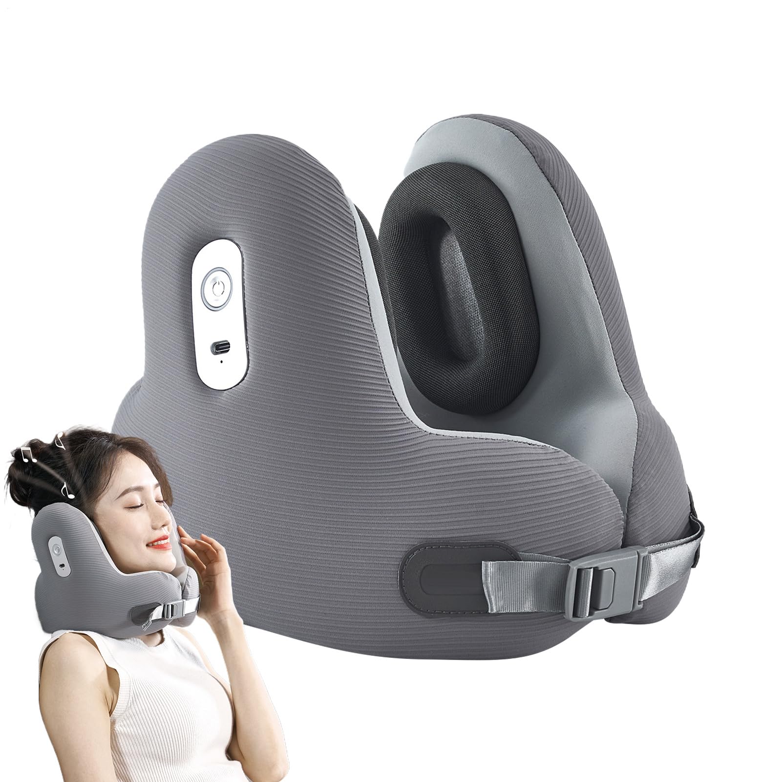 Poduszki Podróżne Na Samoloty Ergonomiczna Regulowana Klamra Redukcja | Miękka Piankowa Poduszka Podróżna Do Spania Na Szyję Akcesoria podróżne na samolot, auto, pociąg, kemping, do domu, d