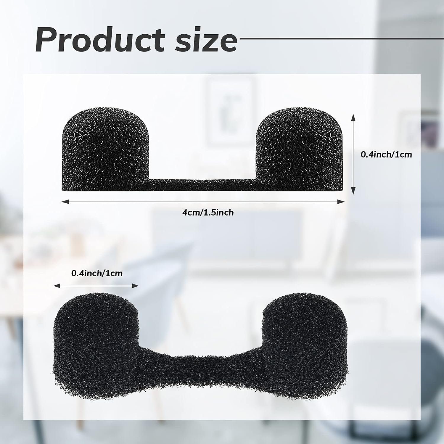 Tondiamo 300 Pcs Nose Plug Filter Disposable Nose Filter Sponge for Women Men Sunless Spray Tanning Outdoor Dust Construction Areas (Black)