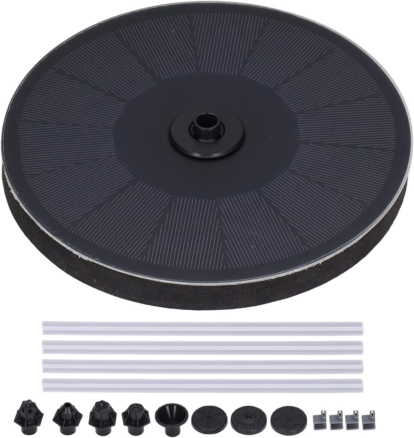 Solar Bird Bath Fountain Pump, Solar Powered Fountain Pump for Garden, Pool, Aquarium, 7V 22W. with 8 Accessories, ABS Material, Auto, No Battery Required,