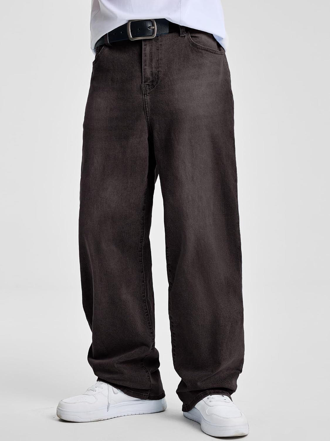 JMIERR Men's Baggy Jeans Wide Leg Skater Hip Hop Denim Pants Loose Fit Streetwear - Image 4