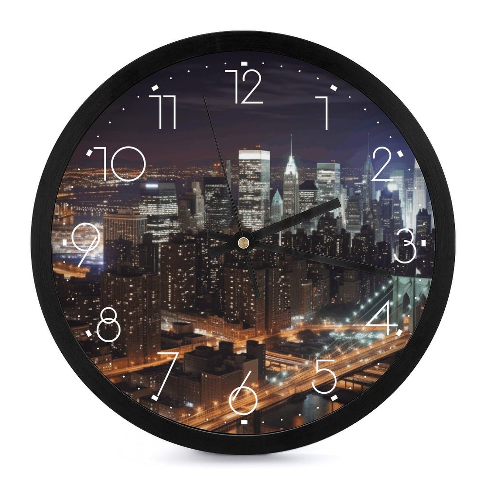 Horloge murale New York de 25,4 cm idéale pour grand bureau
