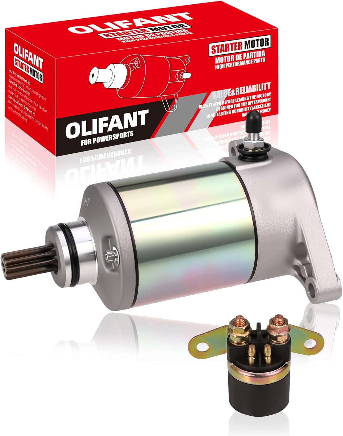 Starter for Arctic Cat 250 300 1998-2005 / Suzuki Quadrunner 250 1988-2002 King Quad 250 300 LT-F250 LT-F300F 250cc 300cc LT-4WD 2WD 4WD OLIFANT