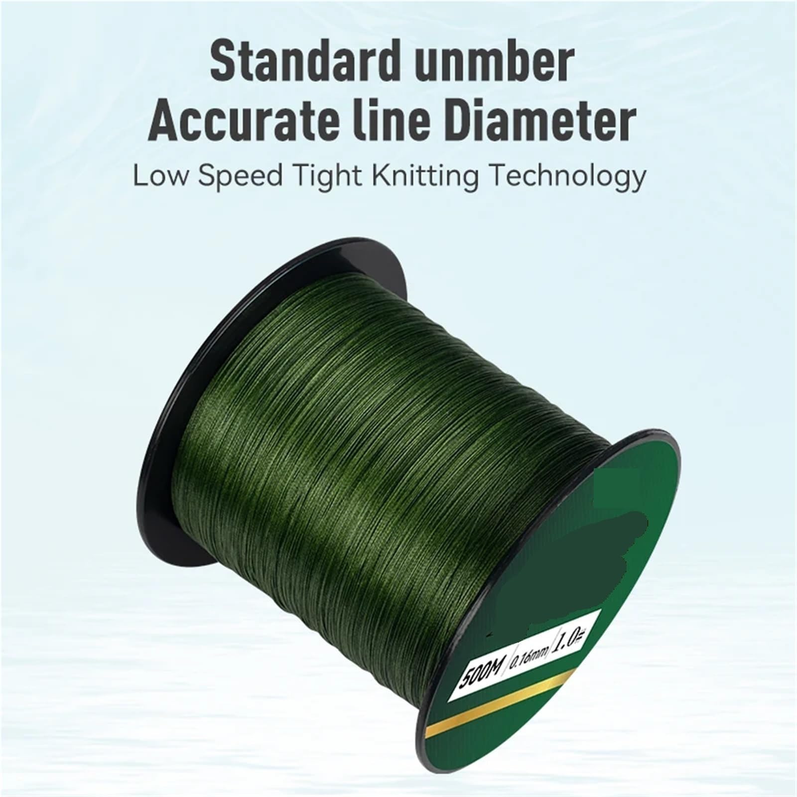 5 pièces 500.0m Micro Nouvelles Lignes de pêche 8 brins tressés PE ​​Ligne Multifilament Lisse en mer Carpe Mouche Fil Ligne Outil pour Peche(500.0m Green)