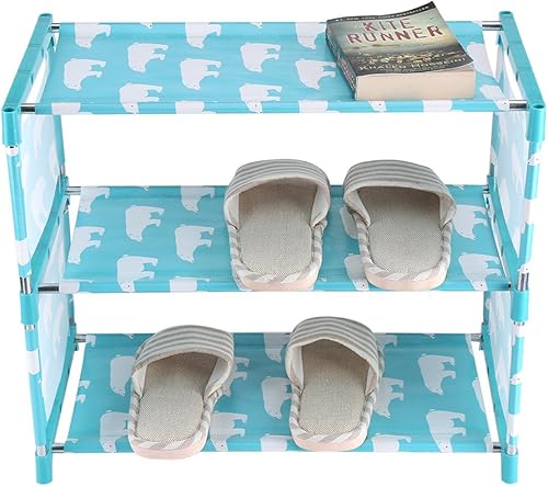 Miniatura 4 de Fdit Estantes apilables de 3 niveles para zapatos, torre de zapatos portátil, armario de almacenamiento, organizador de botas, soporte para zapatos