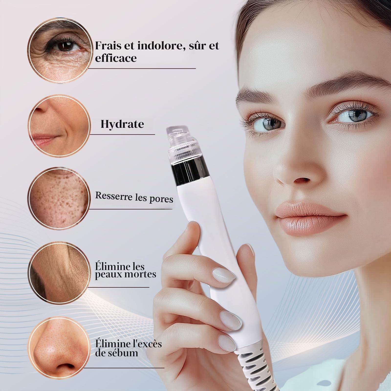 Machine faciale professionnelle à hydrogène-oxygène, appareil de soin de la peau du visage 7 en 1 pour la maison et le salon de beauté, cadeau créatif pour les femmes