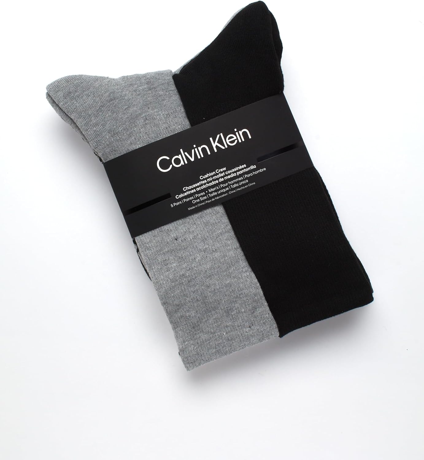 Calvin Klein Mens Crew Socks - 5 Pack Moisture-Wicking Cushioned Athletic Crew Socks for Men for Running & Workout - Image 2