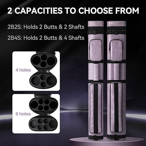 Miniatura 6 de Pool Cue Case, 2X22X4 Hard Pool Cue Case Pool Stick Carrying Case Billiard Pool Cue Stick Case for 2-Piece Cue