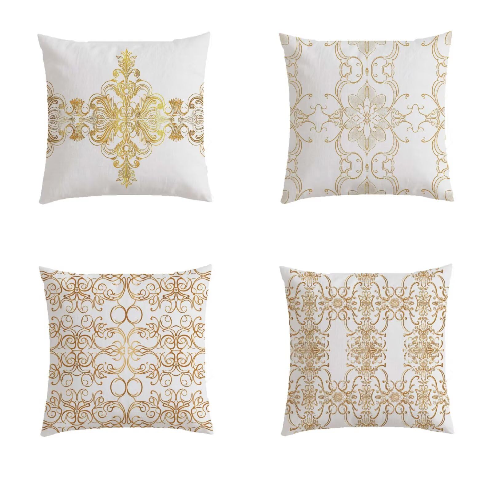 Housse coussin exterieur imperméable 45x45 lot de 4 taie oreiller salon de jardin carré