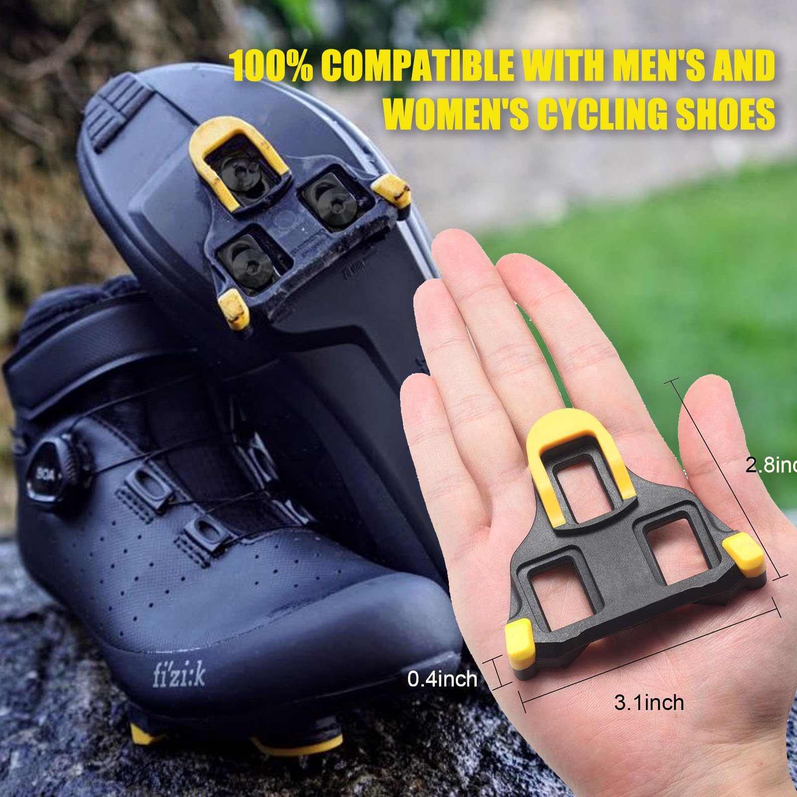 Tacchette Bici, 2 PCS Tacchette bici da corsa, Compatibili Tacchette Shimano SPD SL, Scarpe MTB Pedali Bicicletta, Antiscivolo/unzione Memoria di Posizione, Compatibili Shimano SPD SL SH11/SH12/SH10