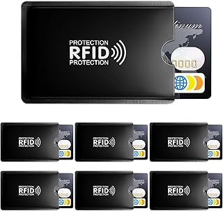 Credit Card Protector, 20 Pcs RFID Blocking Sleeves, Identity Card Protector for Credit Card, Debit Card, Metro Card, Pass...