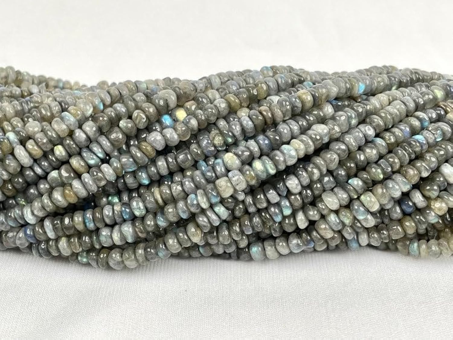 Perles rondes en labradorite naturelle 4,5mm pour fabrication de bijoux collier bracelet