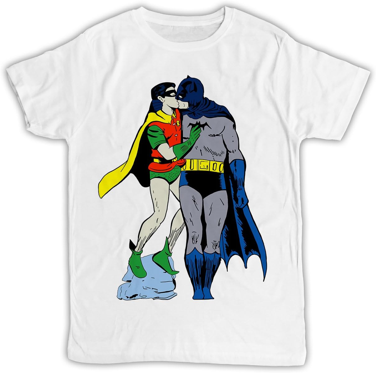 Batman Robin Kissing Gay Pride Funny Gift Designer Unisex T-Shirt