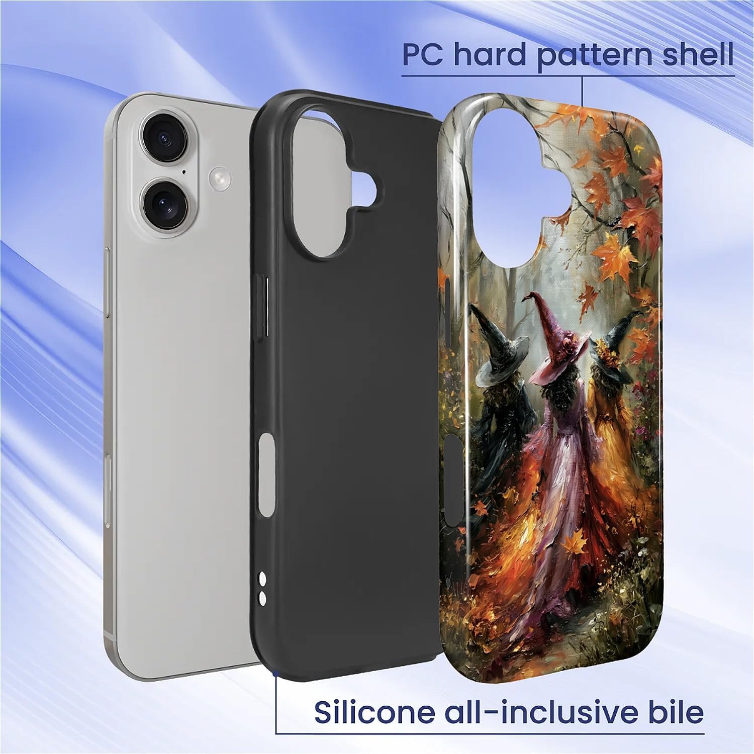 Compatible with iPhone 17 Case Scratch Resistant Shockproof Protective Case，Autumn Forest Witch image 2